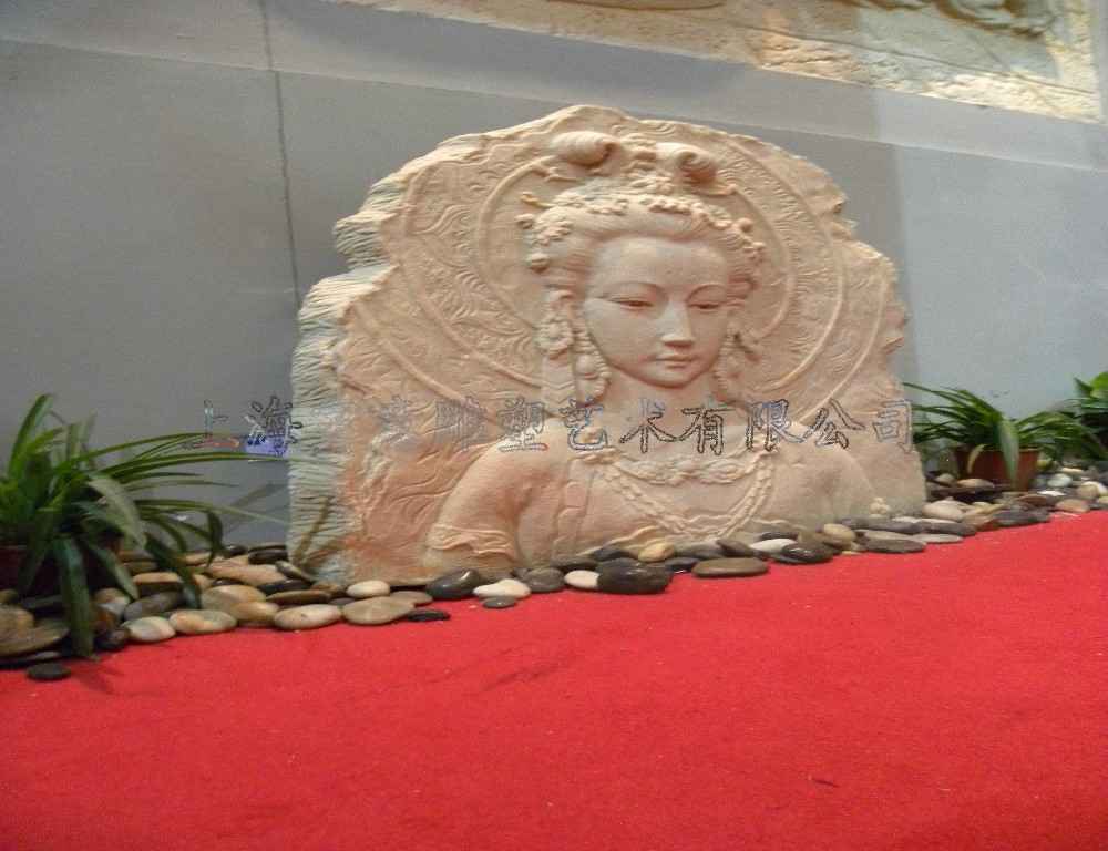 2009国际建材展展厅图-15-砂岩雕塑